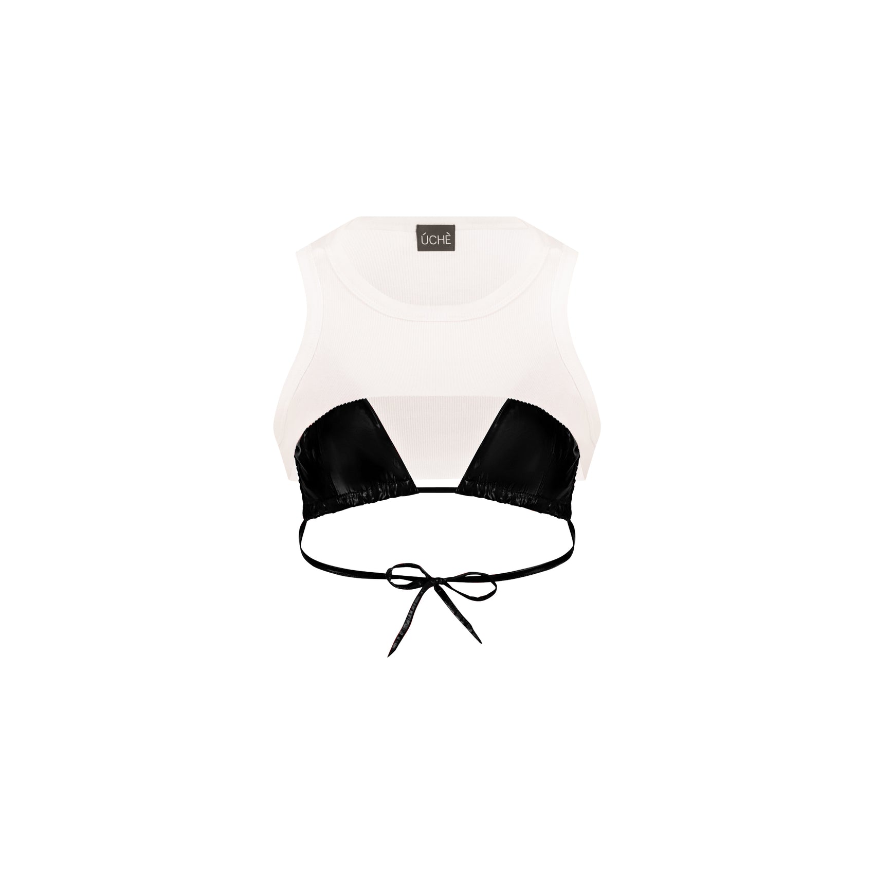 Schwarzes Bikini-Lagen-Tanktop