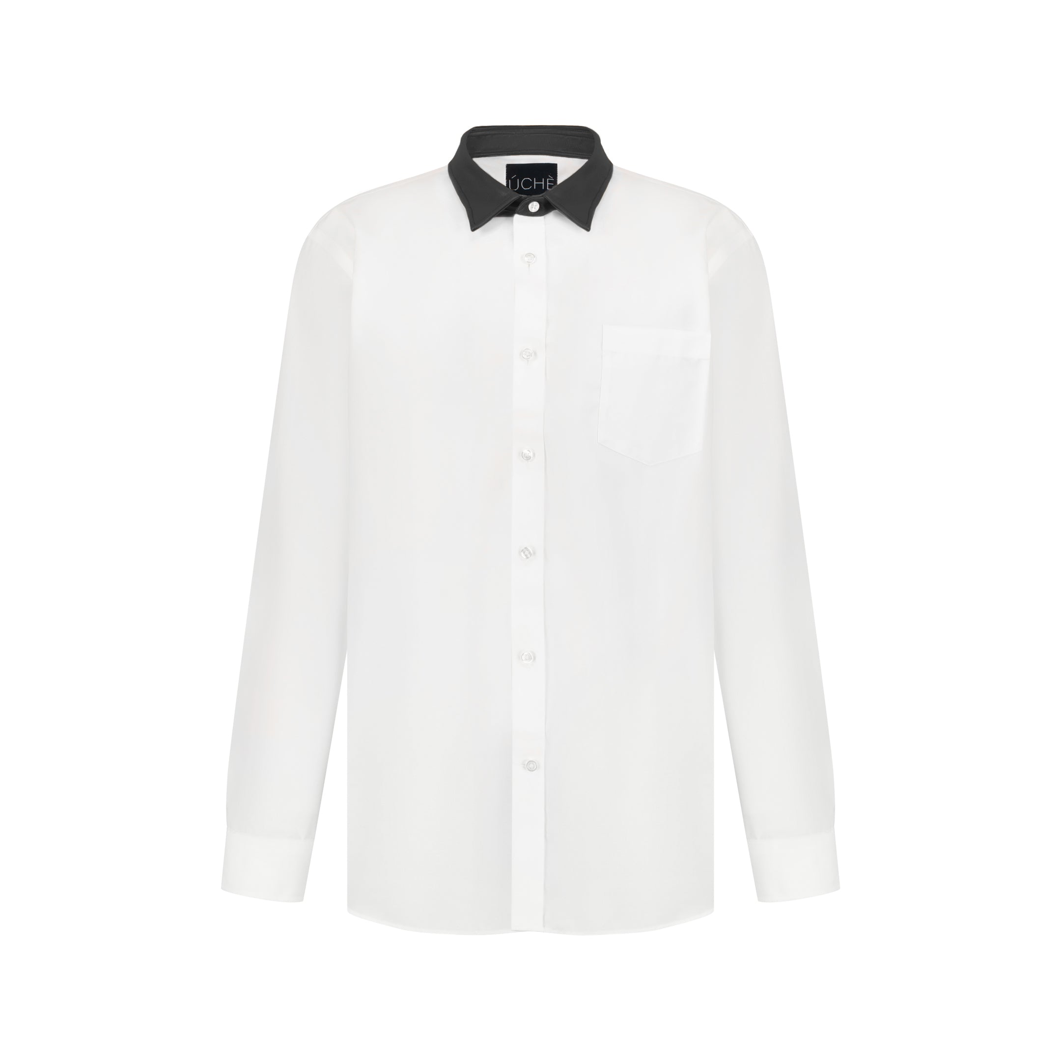 Black Collar White Shirt XXS / Orange