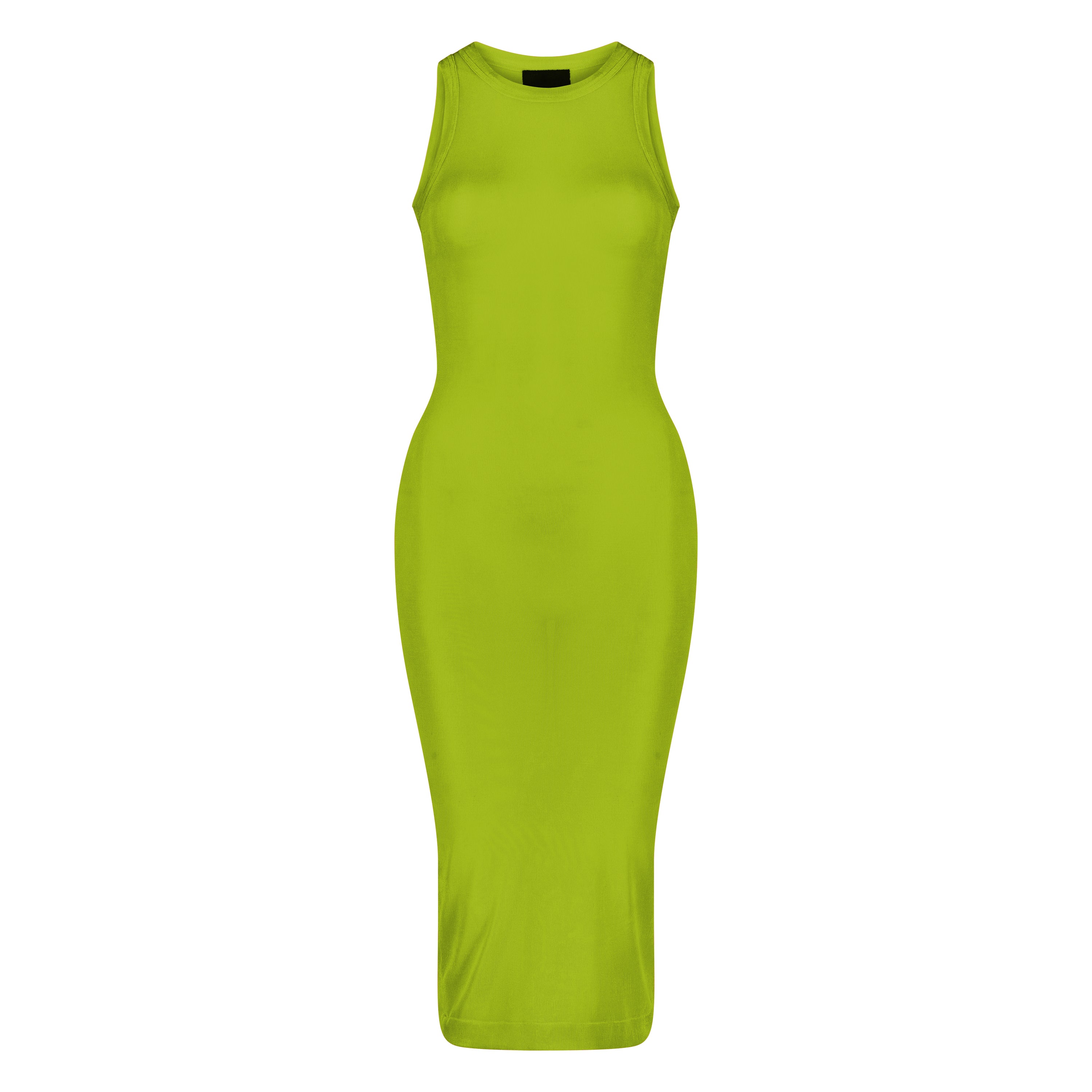 Semi-Sheer Dress In Green, L