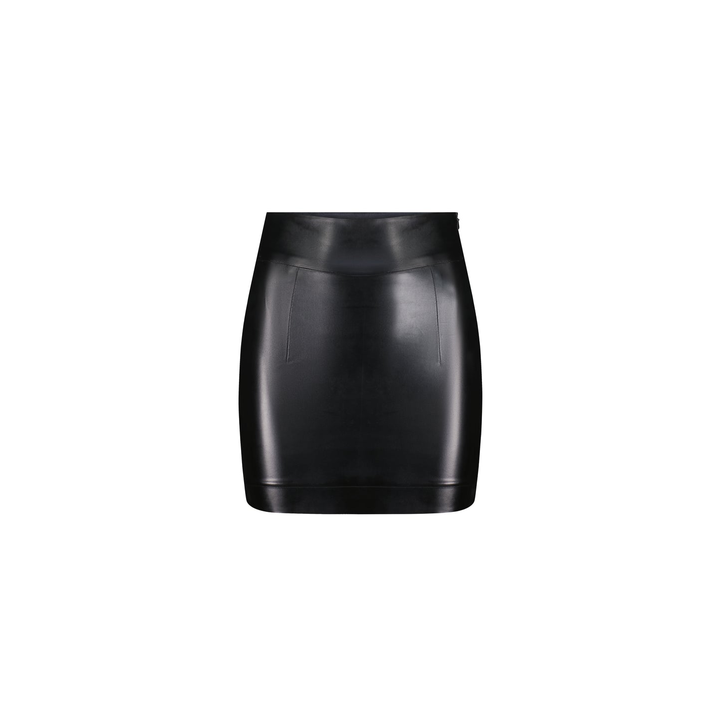 Mini Black Leather Skirt