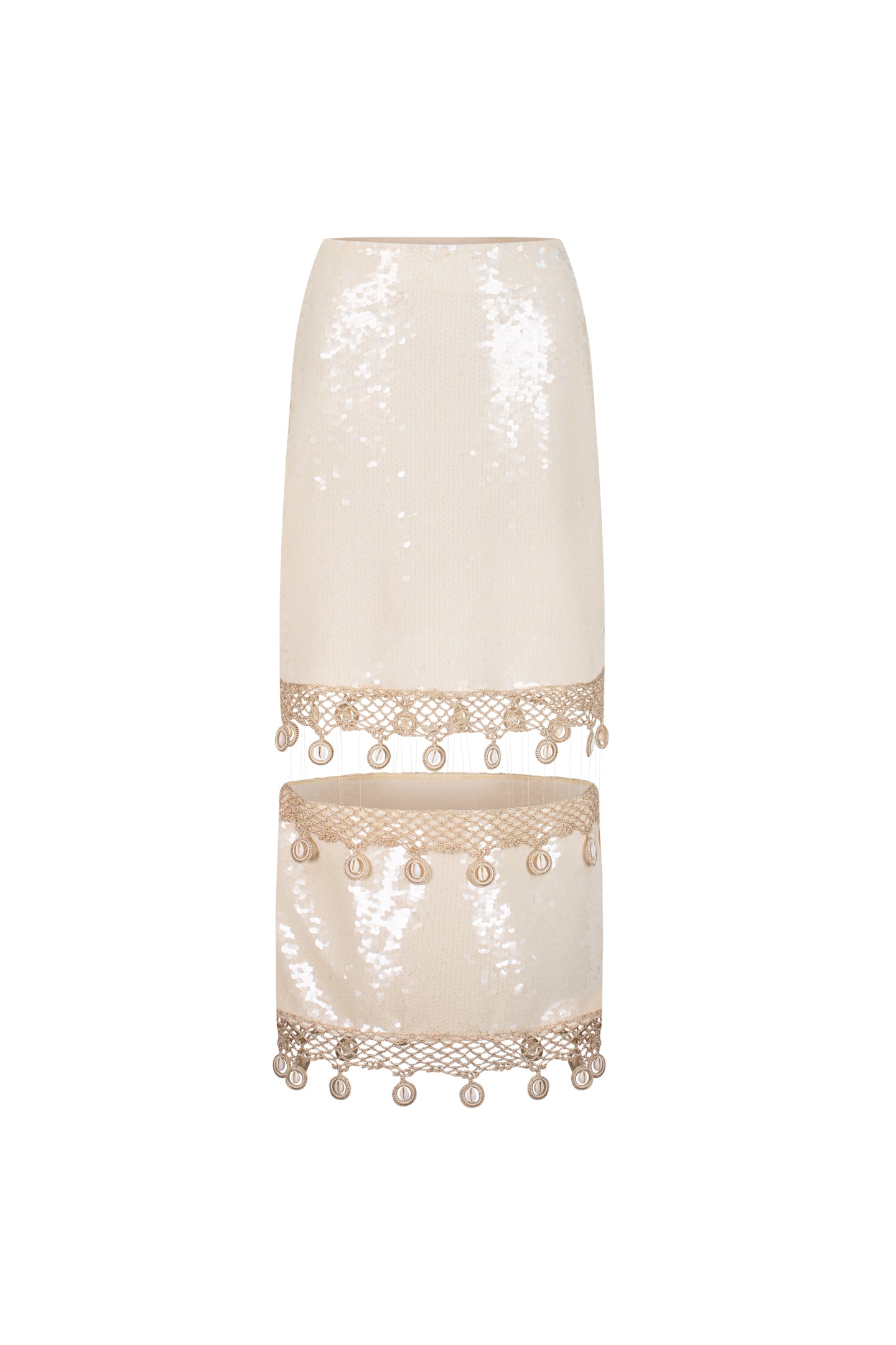 Floating Sequin Midi Skirt