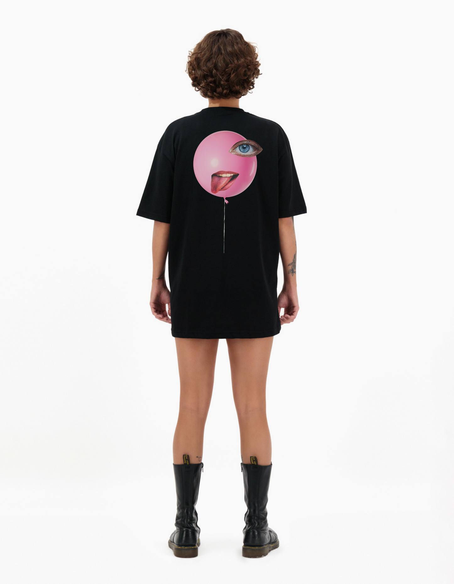 Balloon Face Black T-Shirt