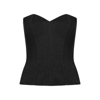 Black Denim Corset Top