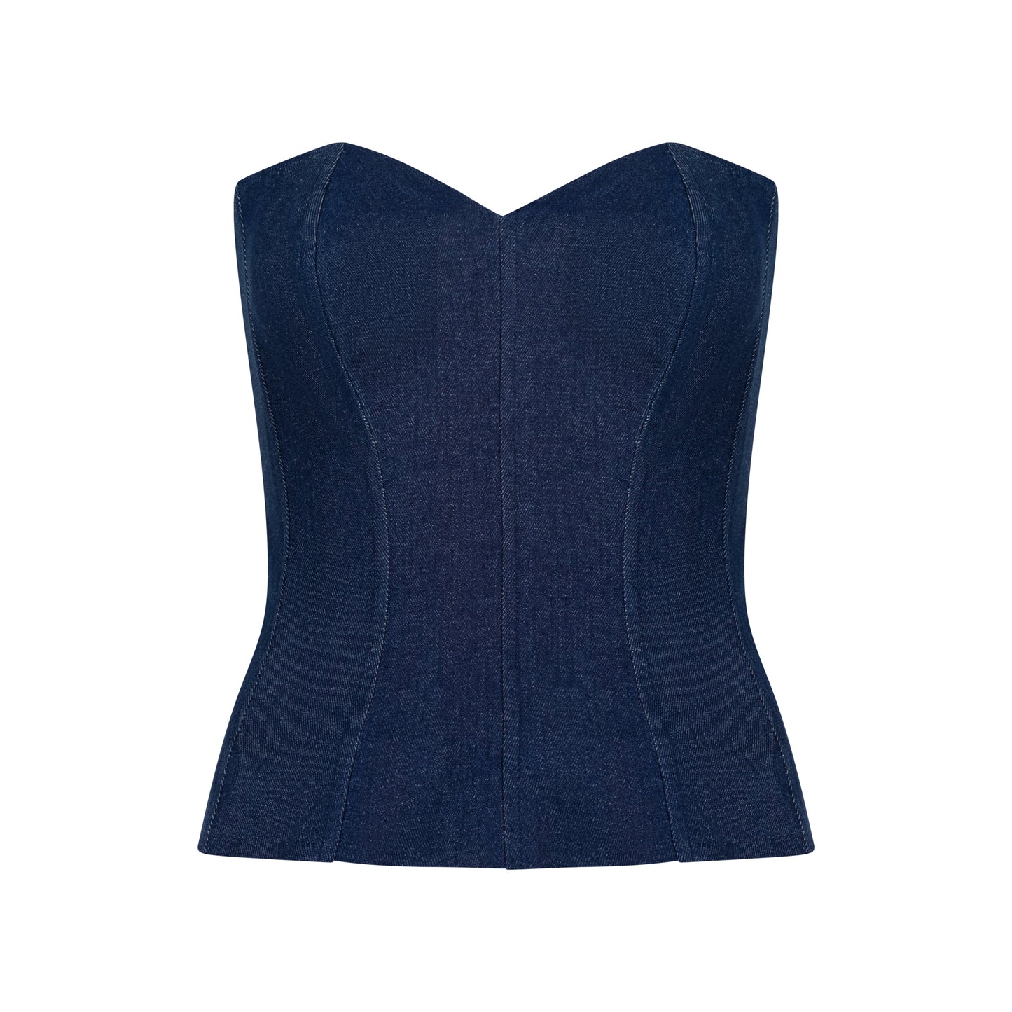 Blue Denim Corset Top