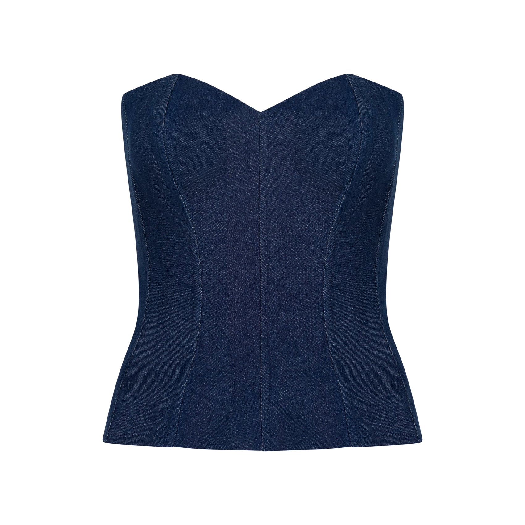 Blue Denim Corset Top