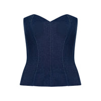 Blue Denim Corset Top