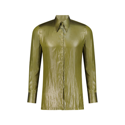 Satin Shirt In Green