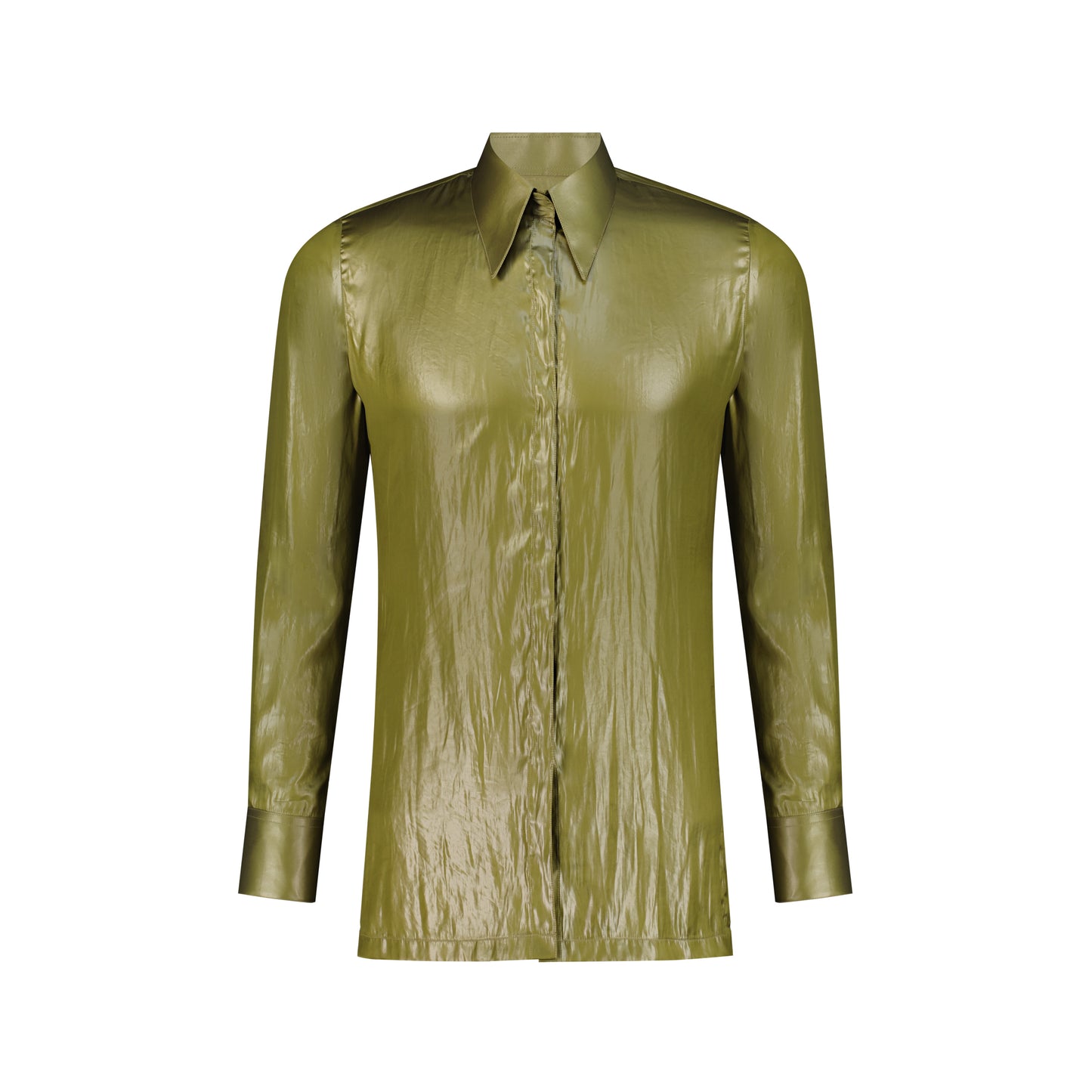 Satin Shirt In Green Women