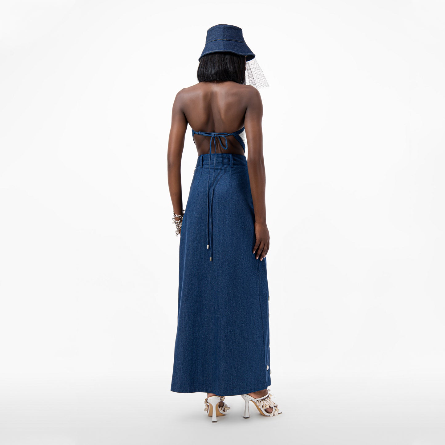Denim-Rock mit Medusa-Muster