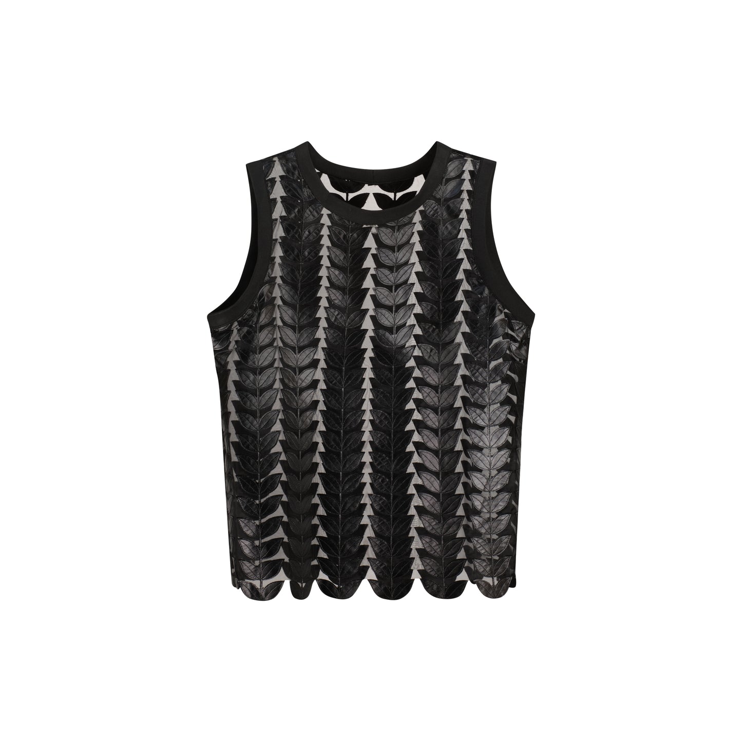 The Leather Leaf Sleeveless Shirt