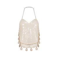 Sequin Halter Neck Crop Top