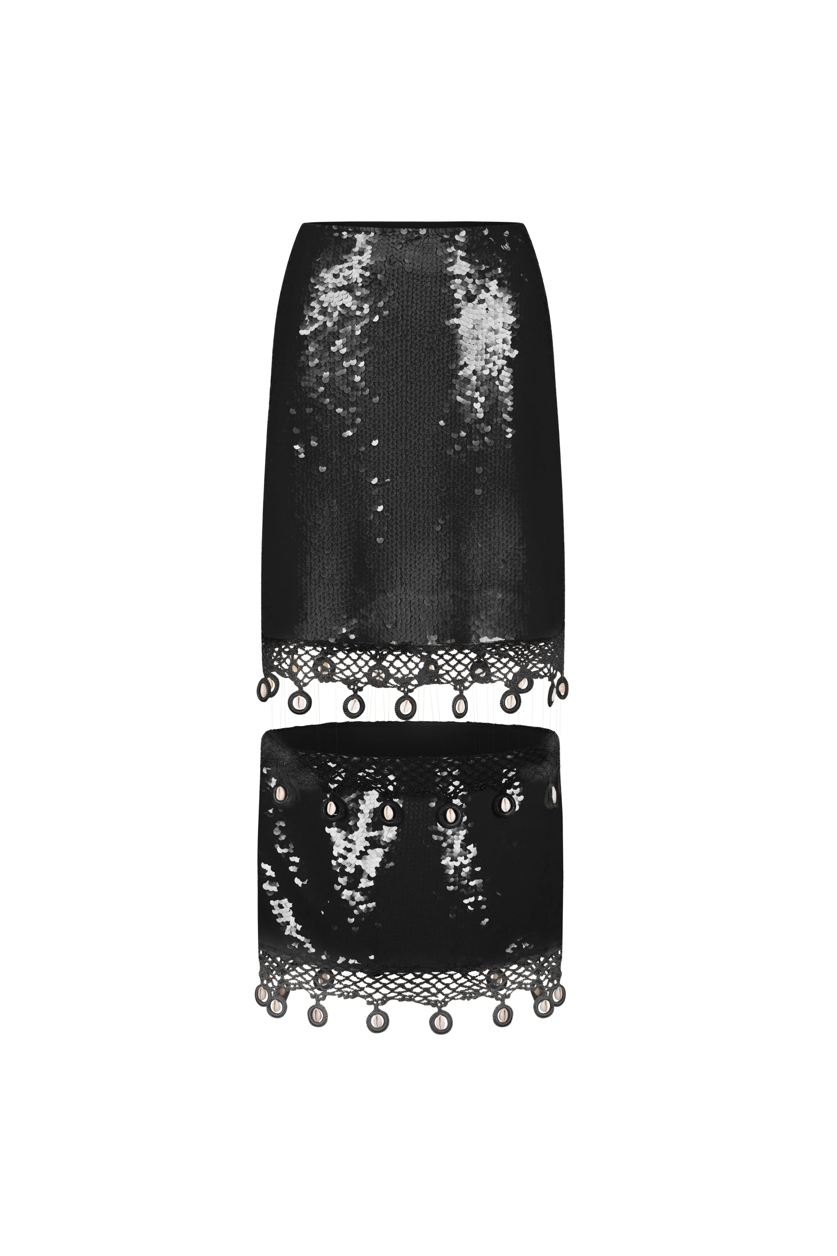 Floating Sequin Midi Skirt