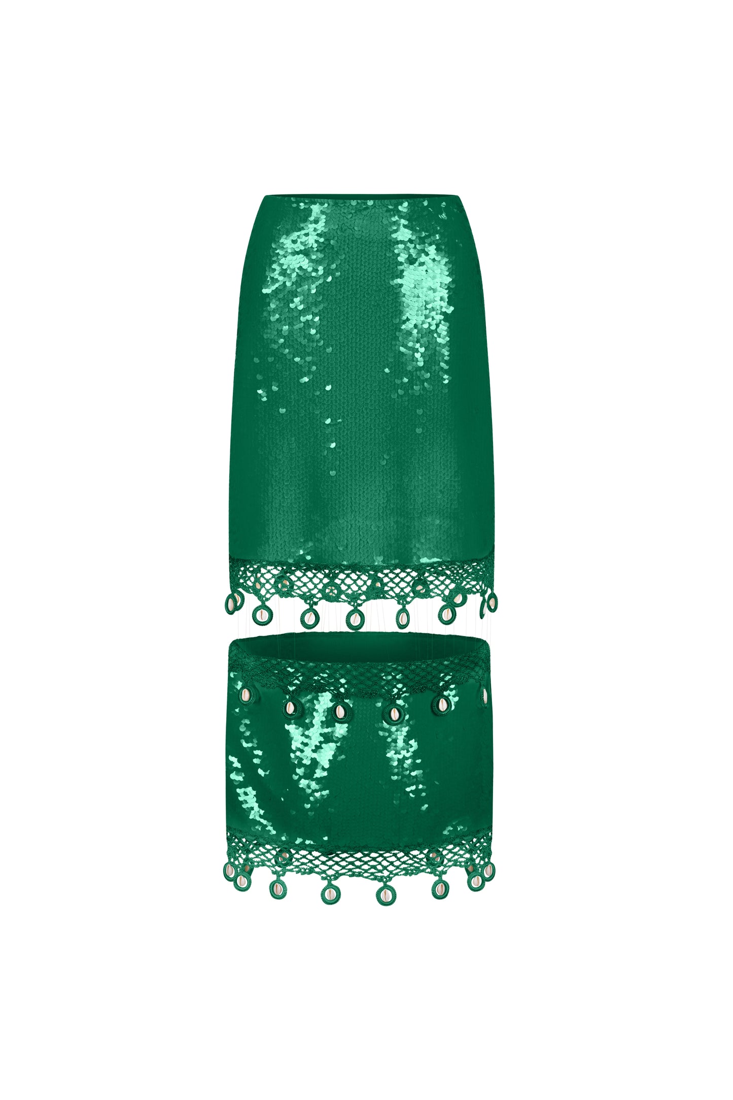 Floating Sequin Midi Skirt