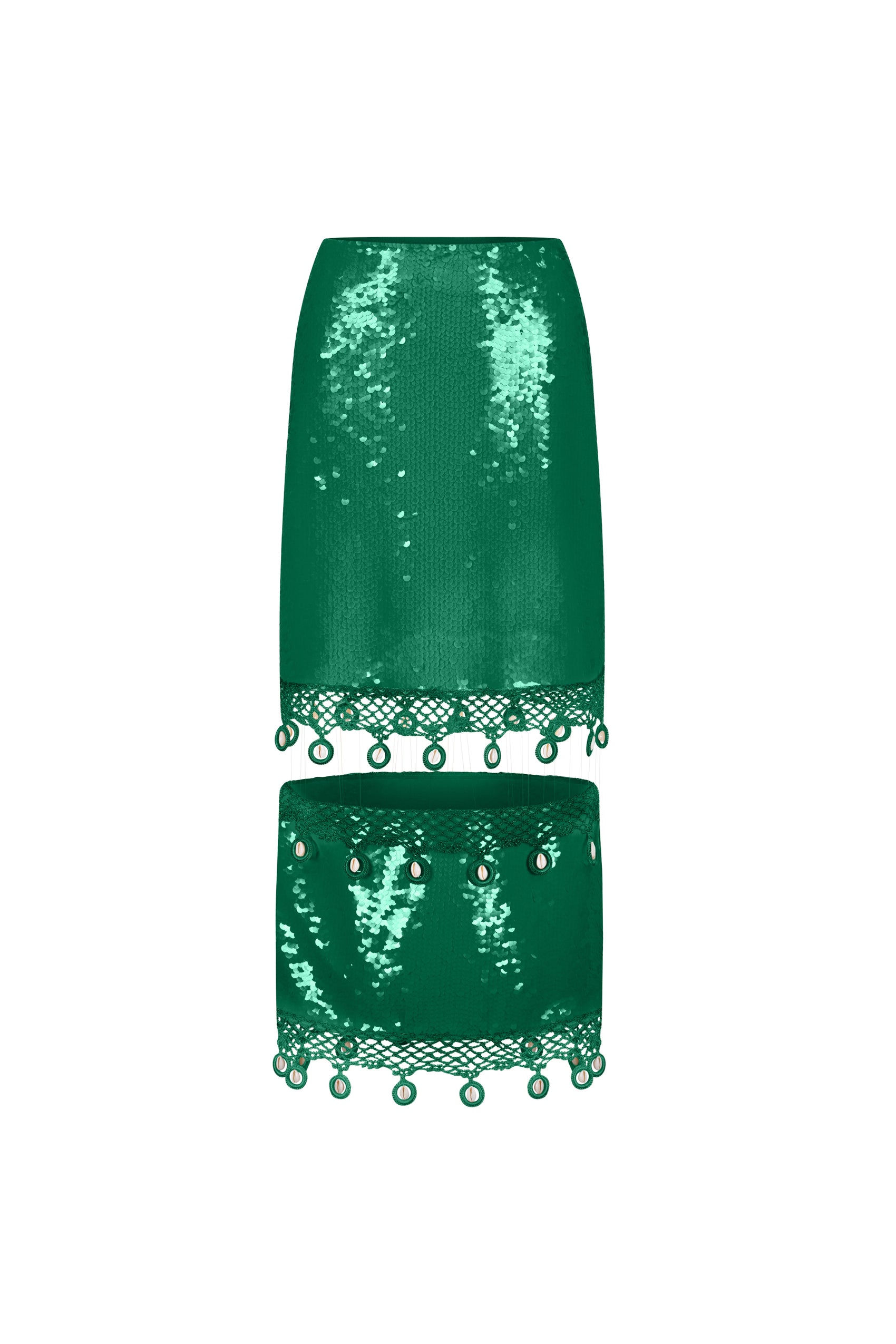 Floating Sequin Midi Skirt