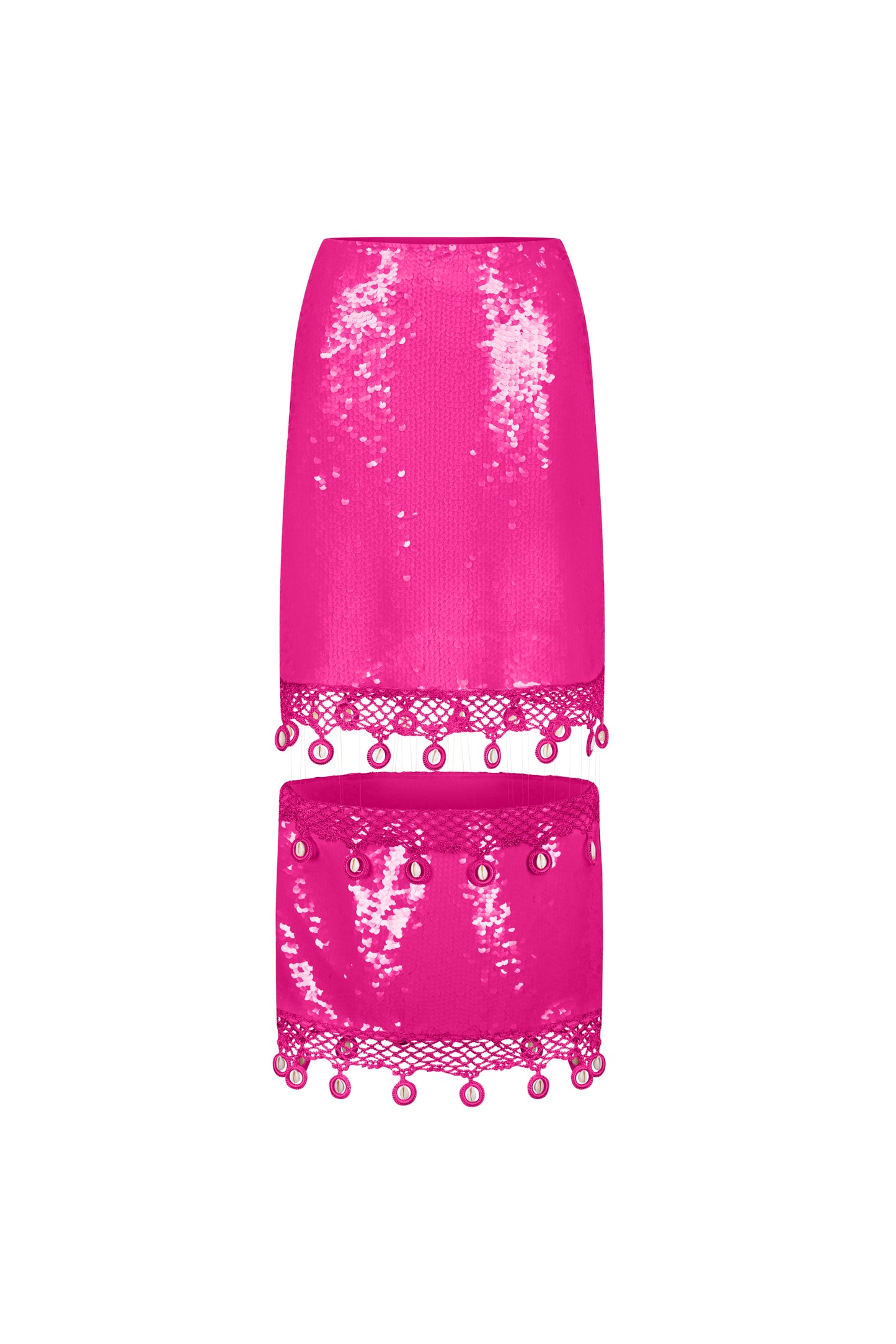 Floating Sequin Midi Skirt