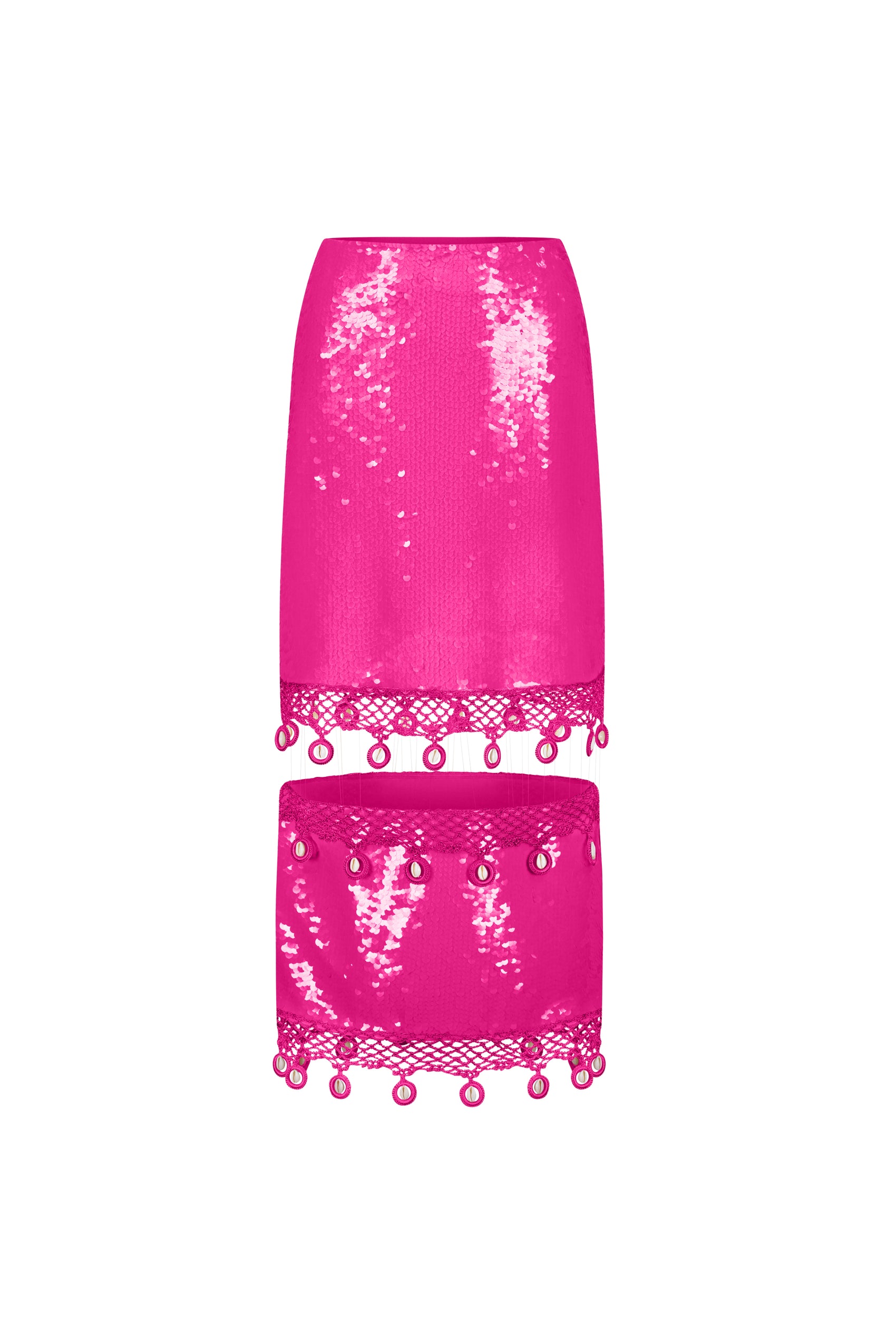 Floating Sequin Midi Skirt