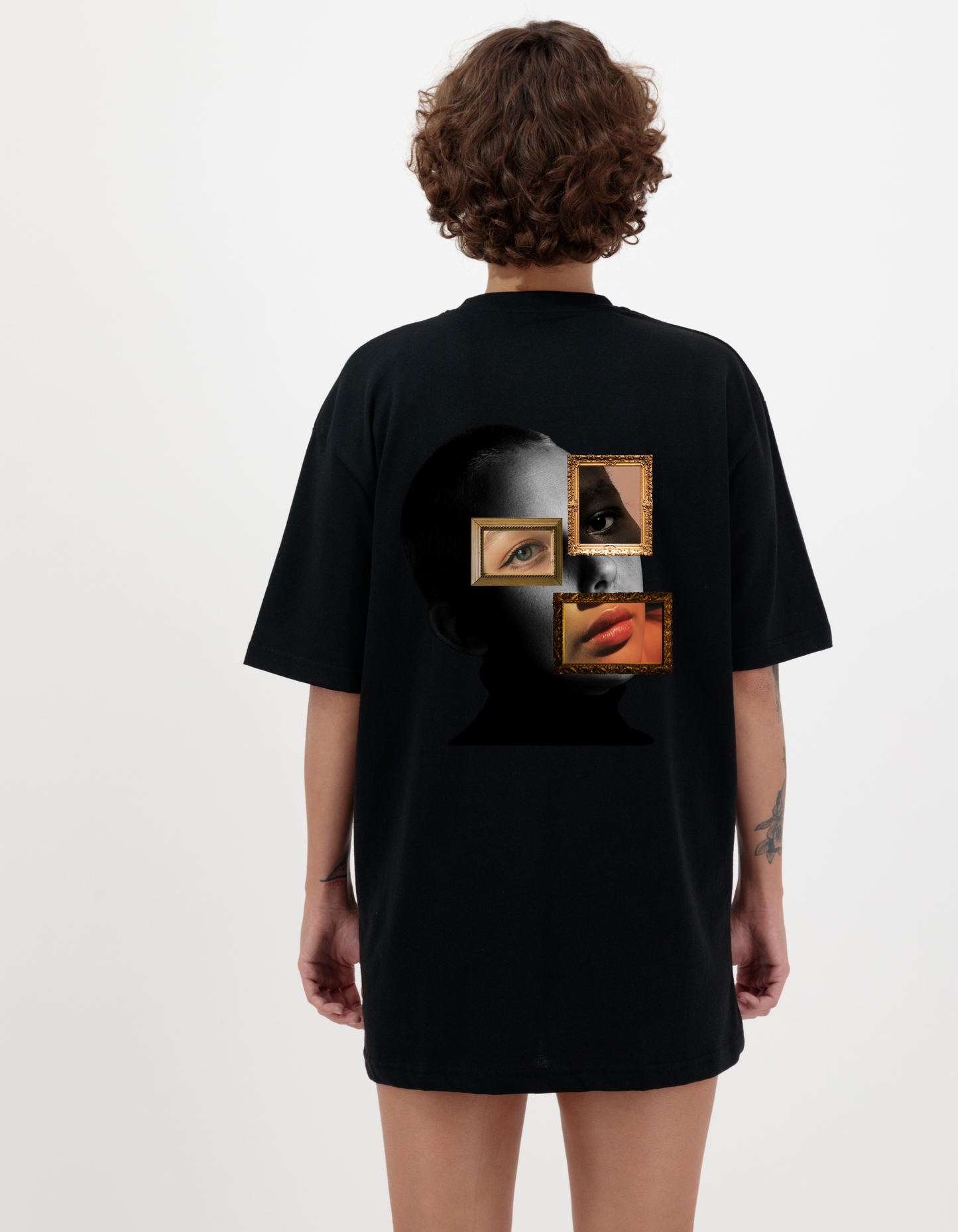 Framed Face Black T-Shirt