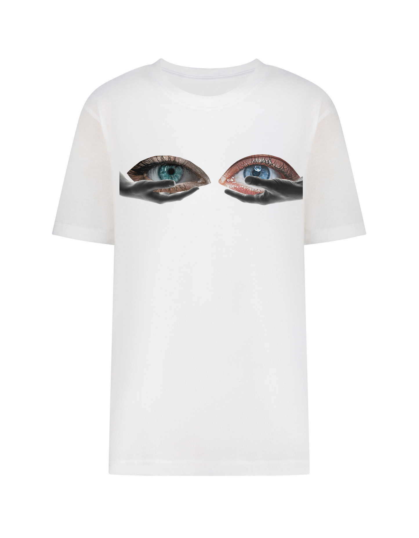 T-shirt blanc « Je te regarde »