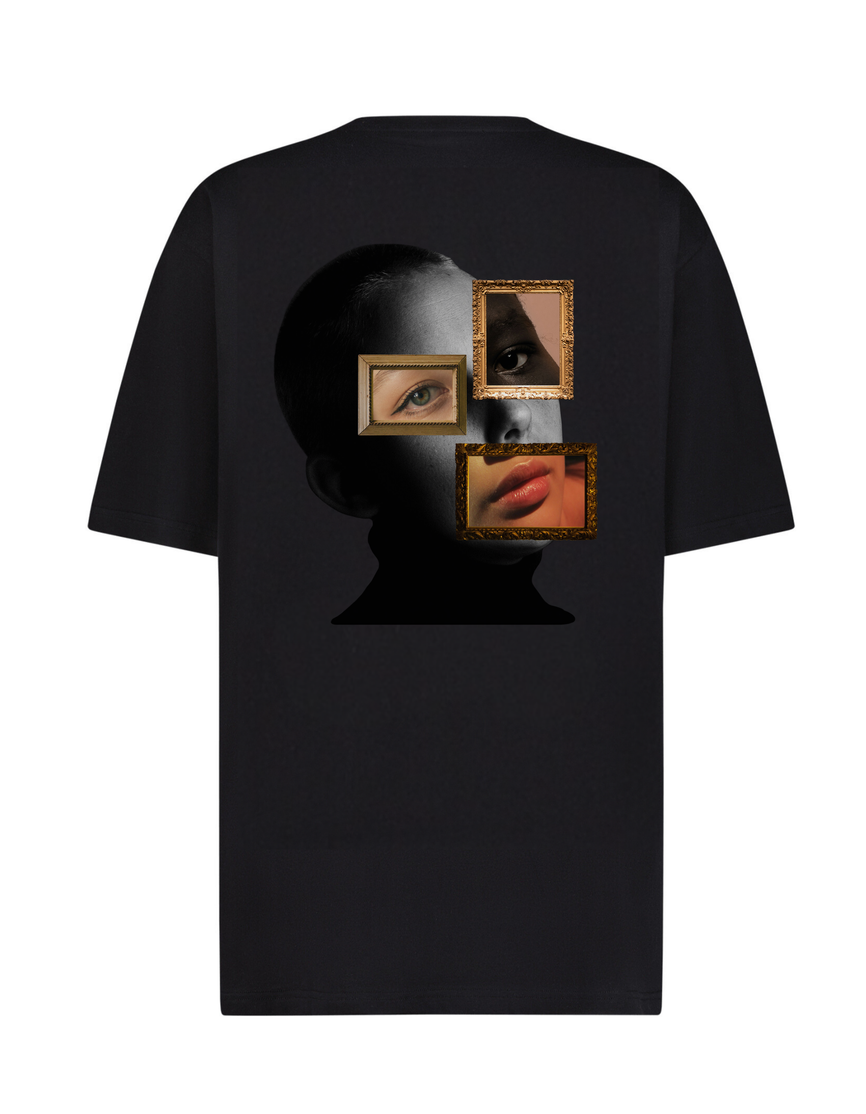 Framed Face Black T-Shirt