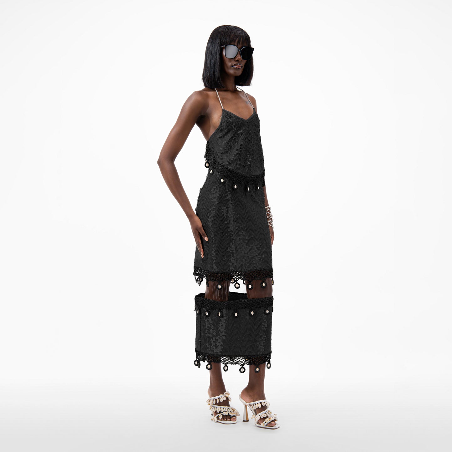 Floating Sequin Midi Skirt