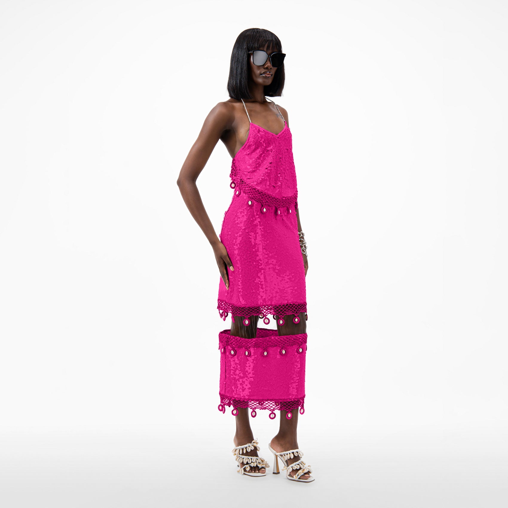 Floating Sequin Midi Skirt