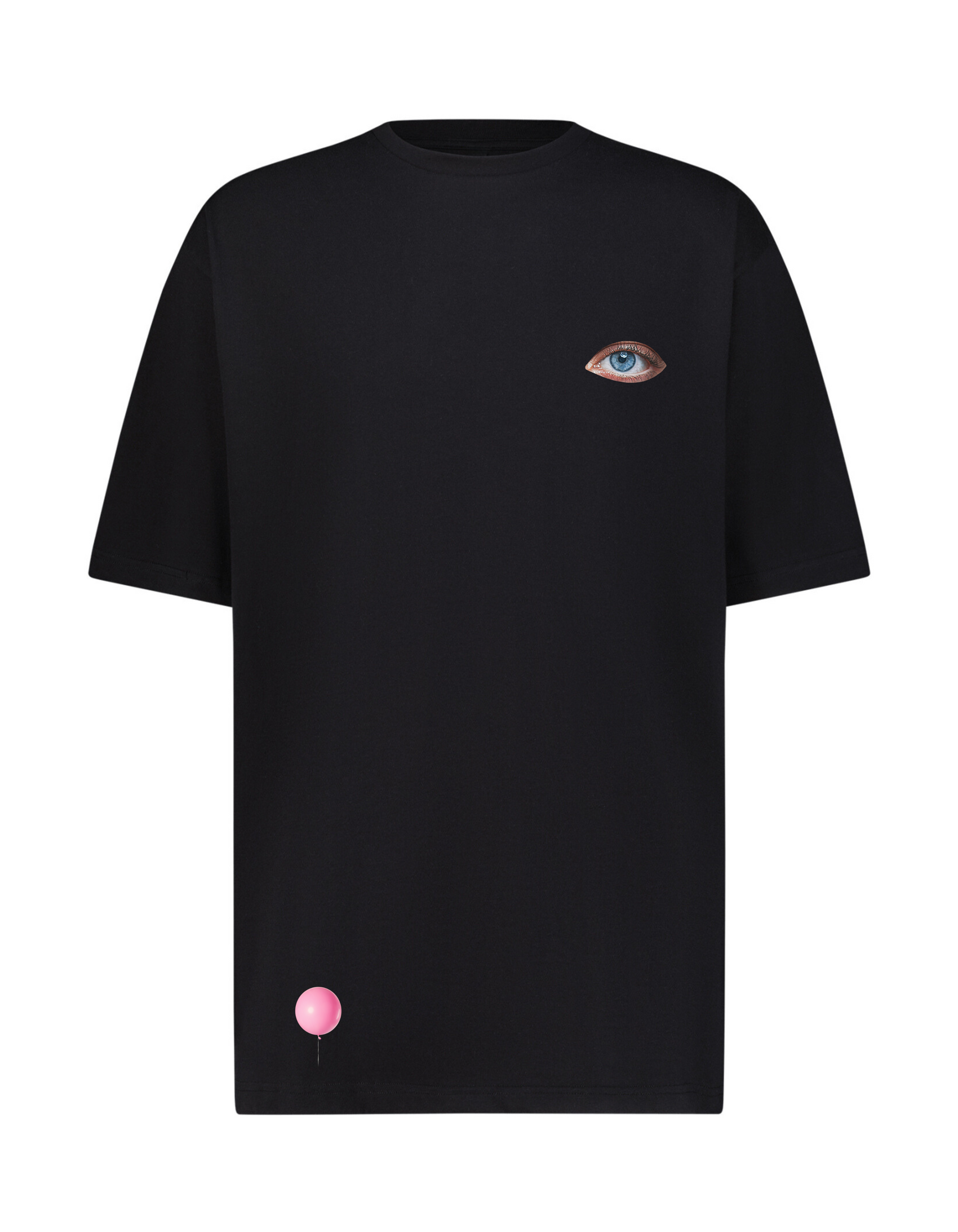 Balloon Face Black T-Shirt