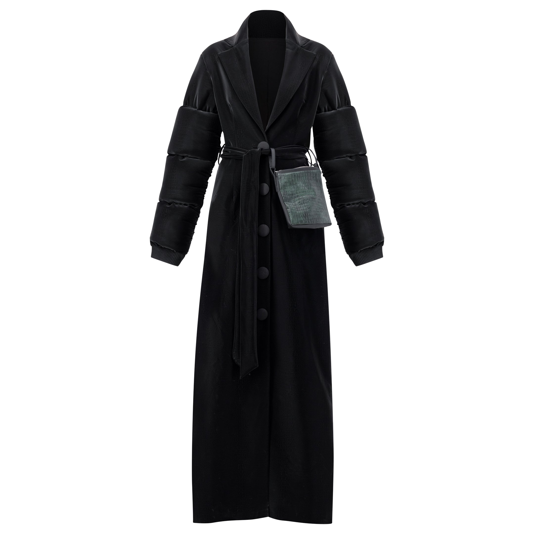 Belted Green Bag Trench Coat – ÚCHÈ Fashion Brand