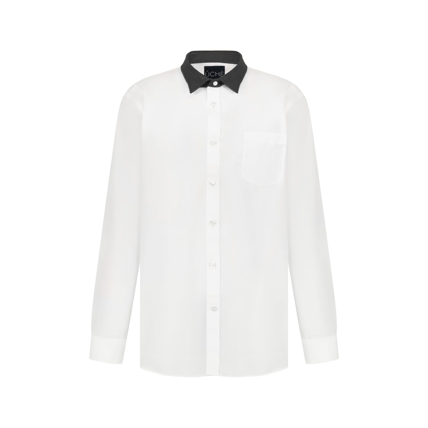 Black Collar White Shirt XXS / Orange Black Collar White Shirt XXS / Orange