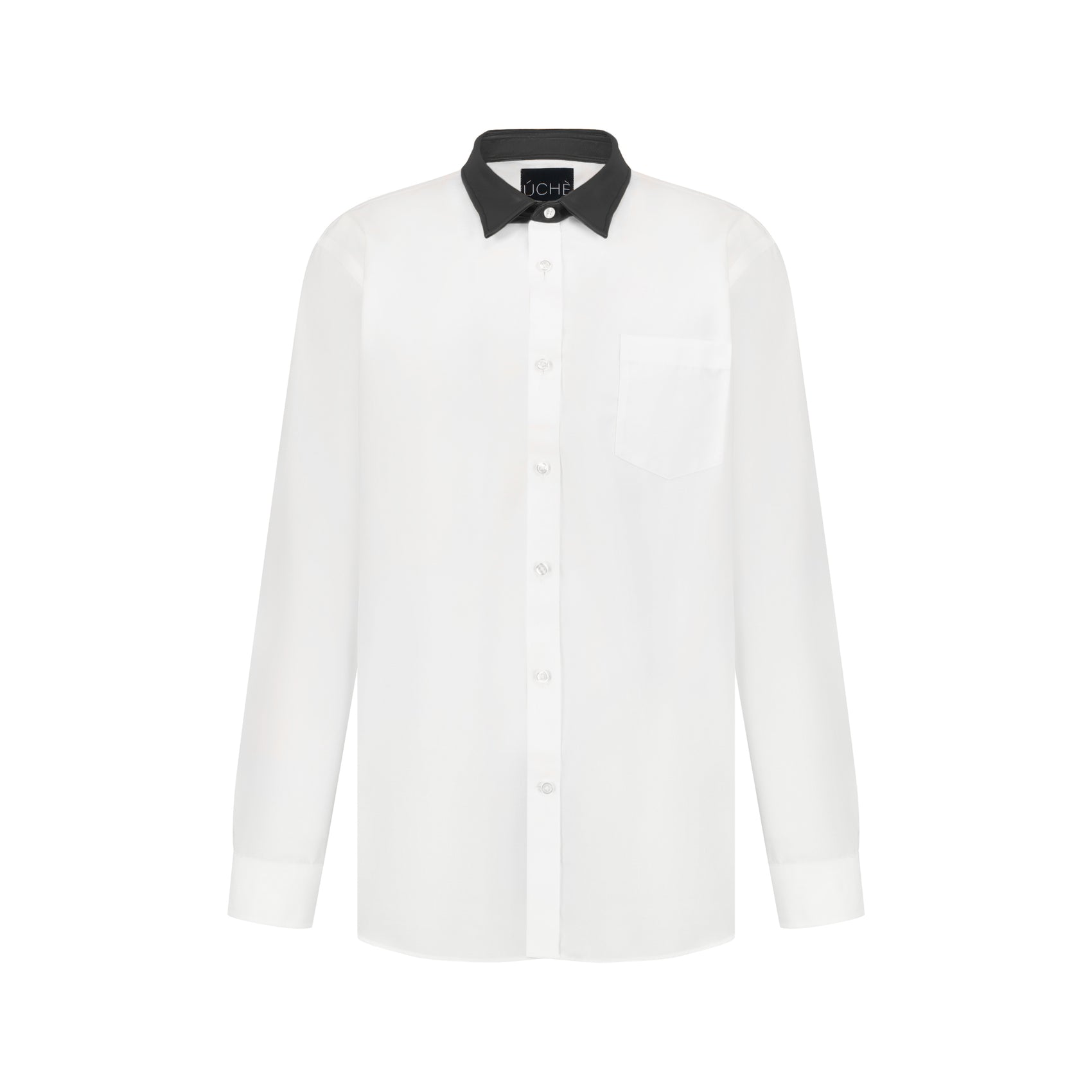Black Collar White Shirt XXS / Orange Black Collar White Shirt XXS / Orange