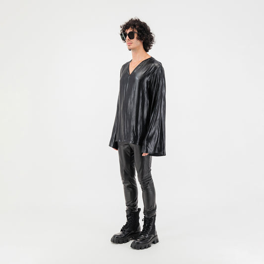 Black Wide Sleeves Shirt