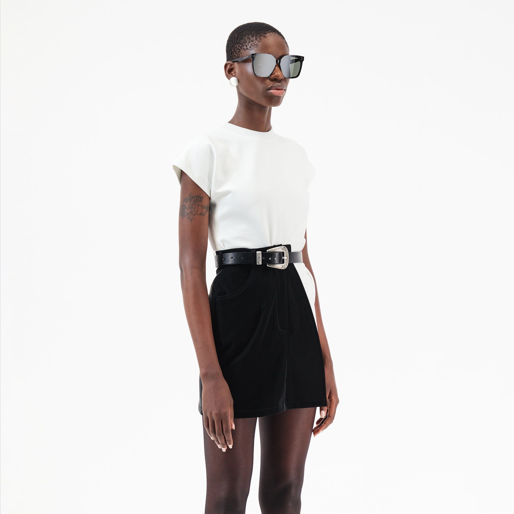 Crocodile Print Half Skirt T-Shirt