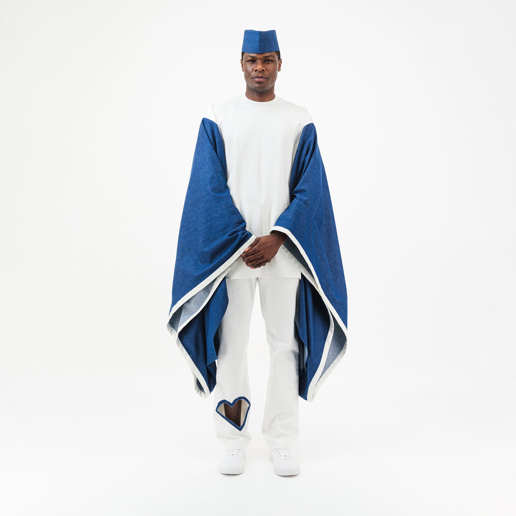 Denim Agbada Sleeves T - Shirt