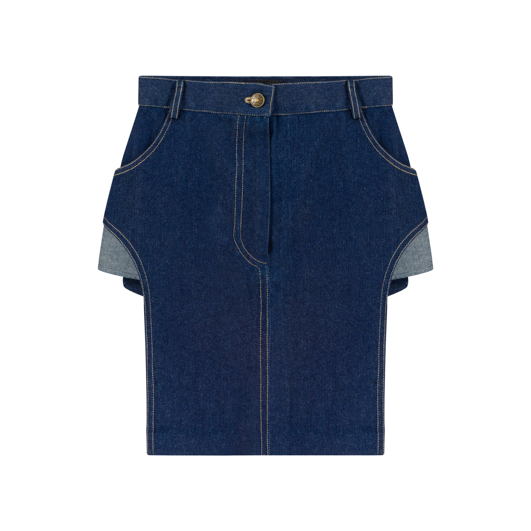 Denim Cut Out Skirt