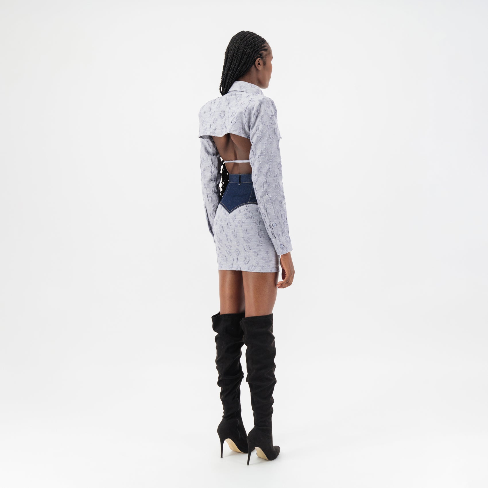 Embossed Jacquard Heart Skirt