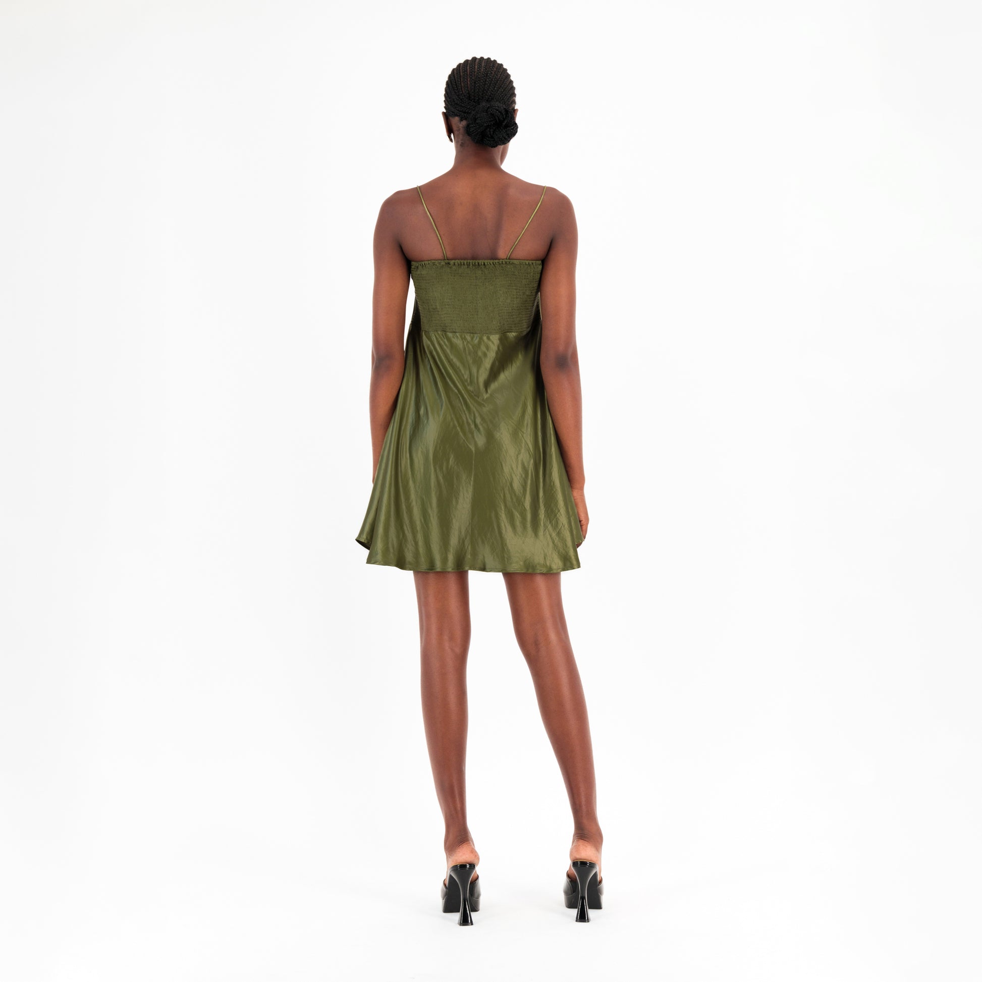Green Mini Slip Dress, XXS Green Mini Slip Dress, XXS