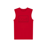 Red ÚCHÈ Logo Sleeveless Shirt