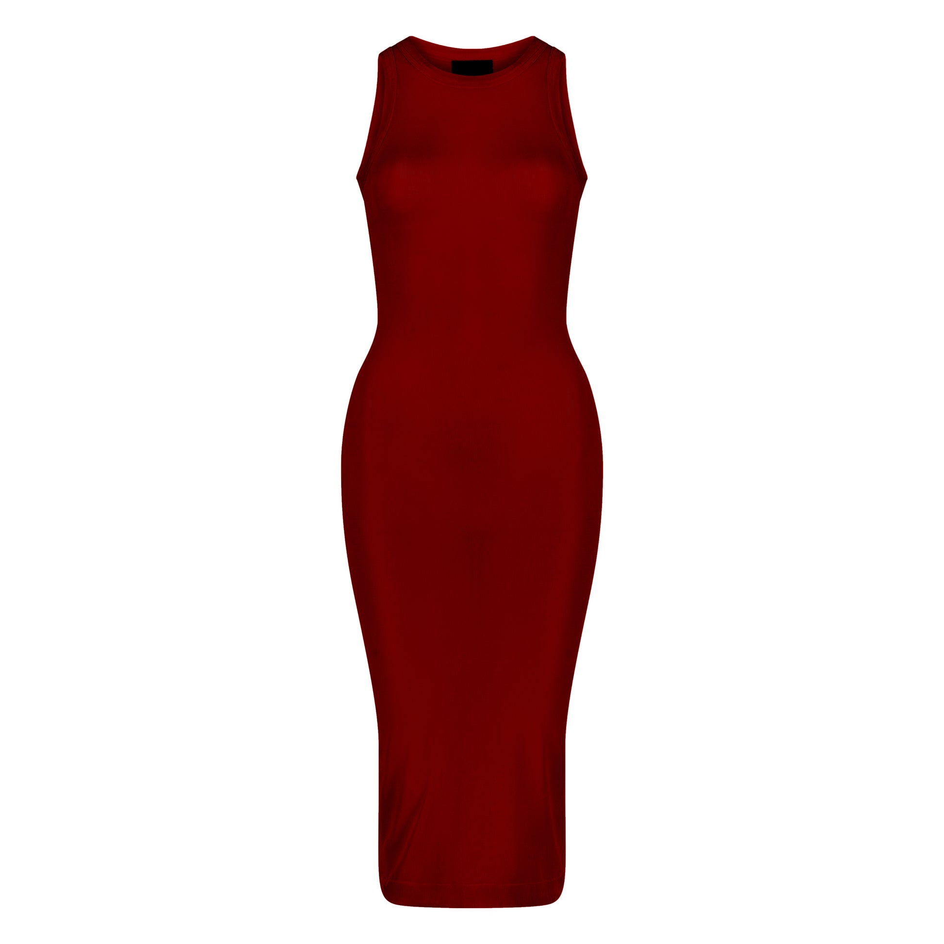 Semi-Sheer Dress In Burgundy, M Semi-Sheer Dress In Burgundy, M