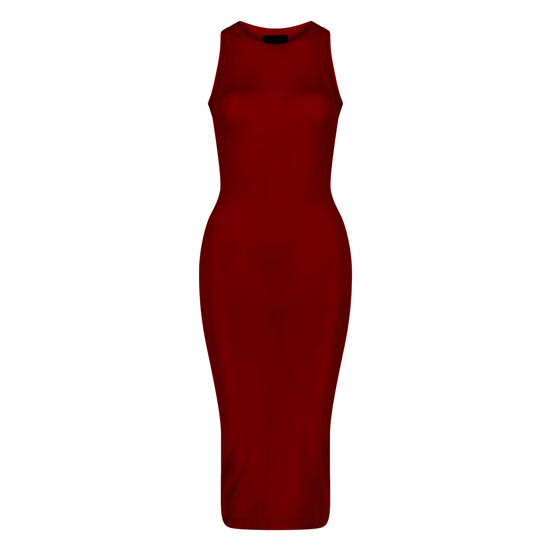 blue dress for baby girl Sheer Knit Long Sleeve Midi Dress in Burgundy main image 1