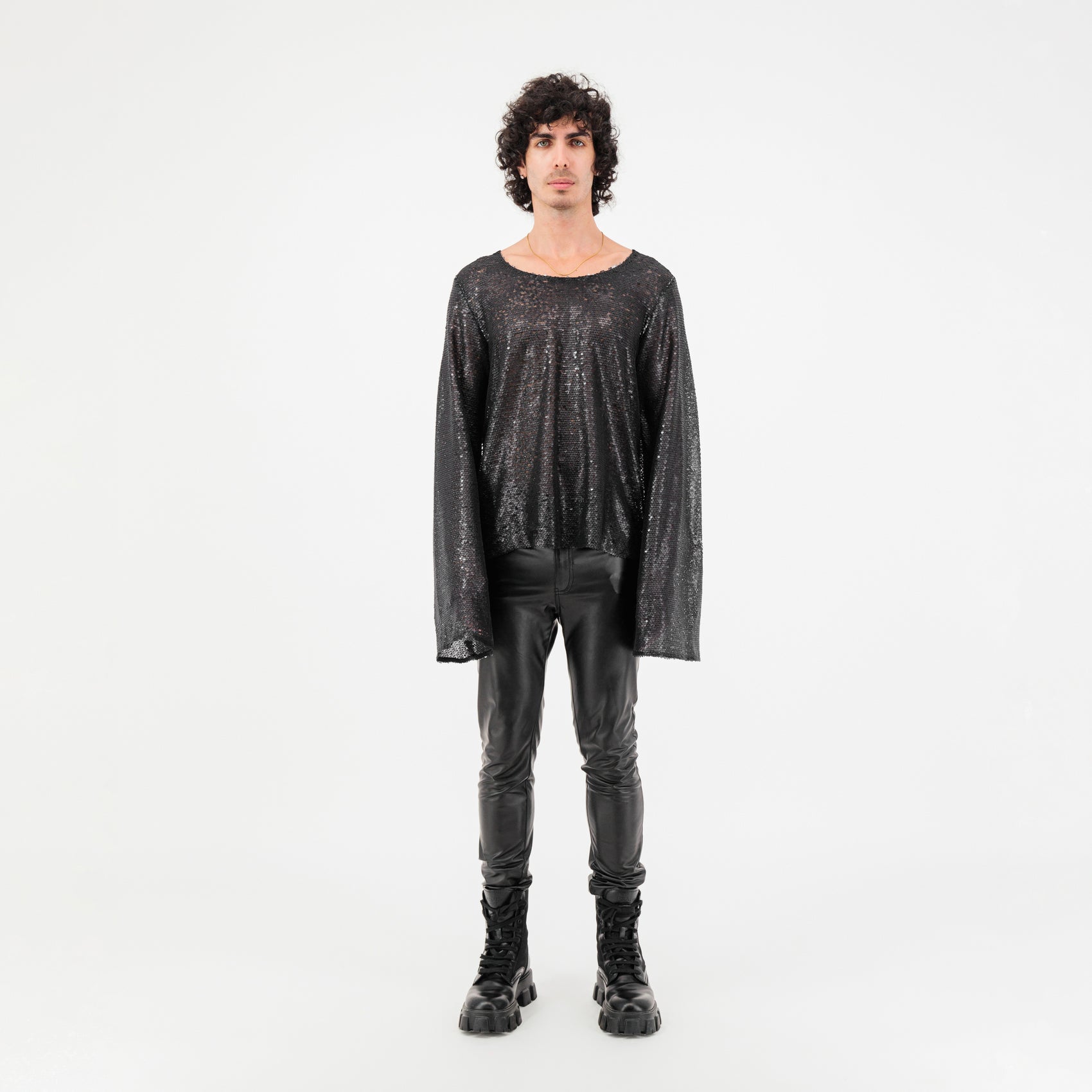 Chemise oversize à paillettes