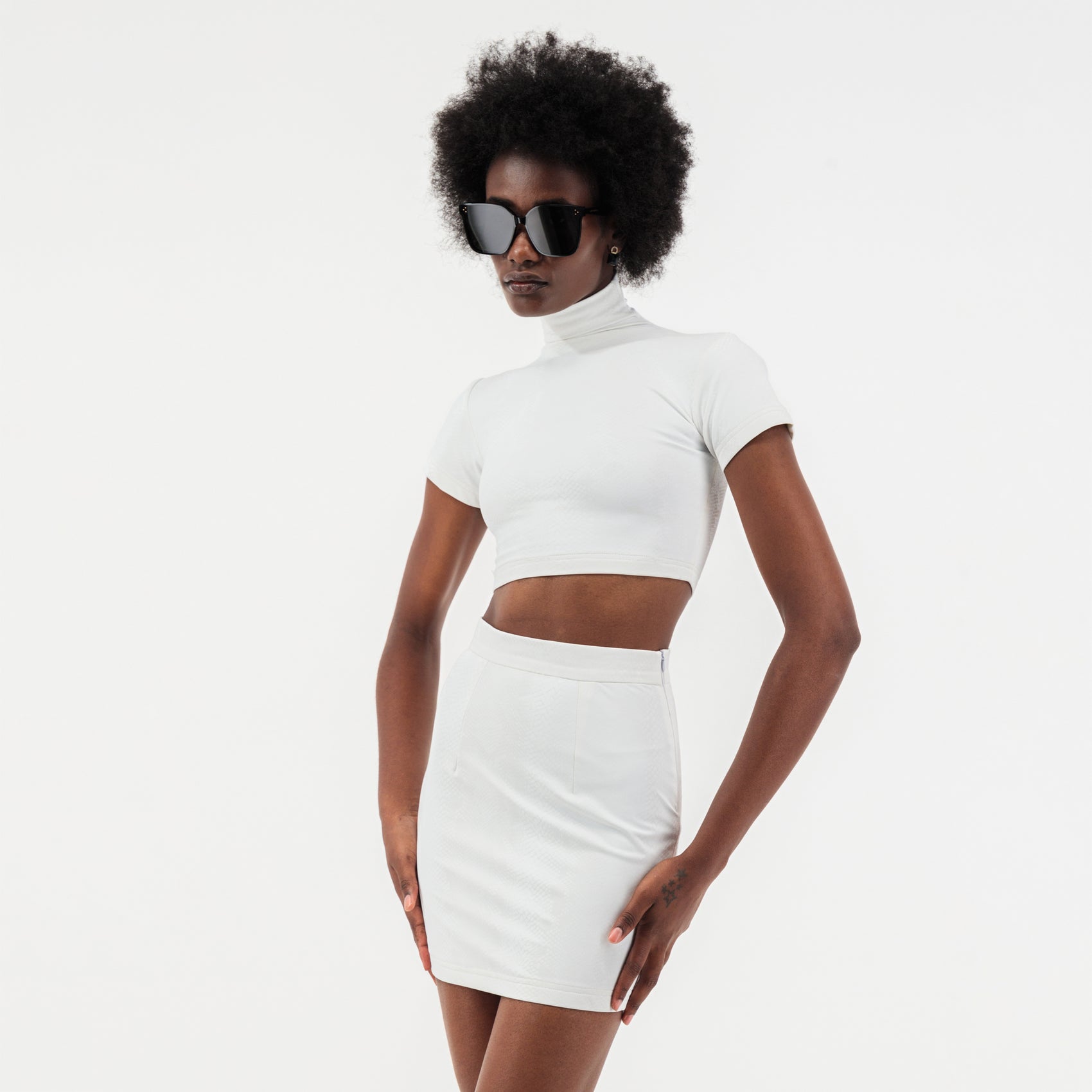 Snake Print Mini Skirt