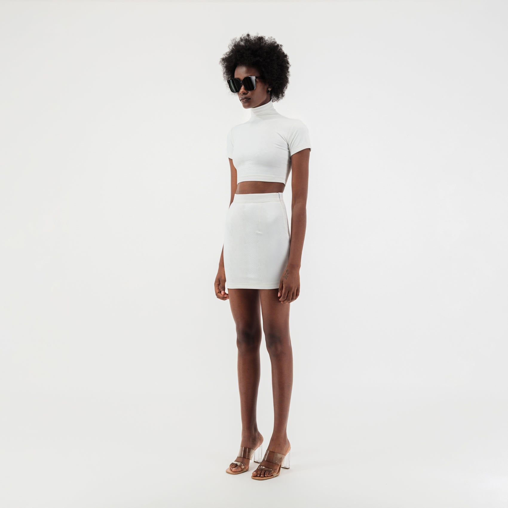 Snake Print Mini Skirt