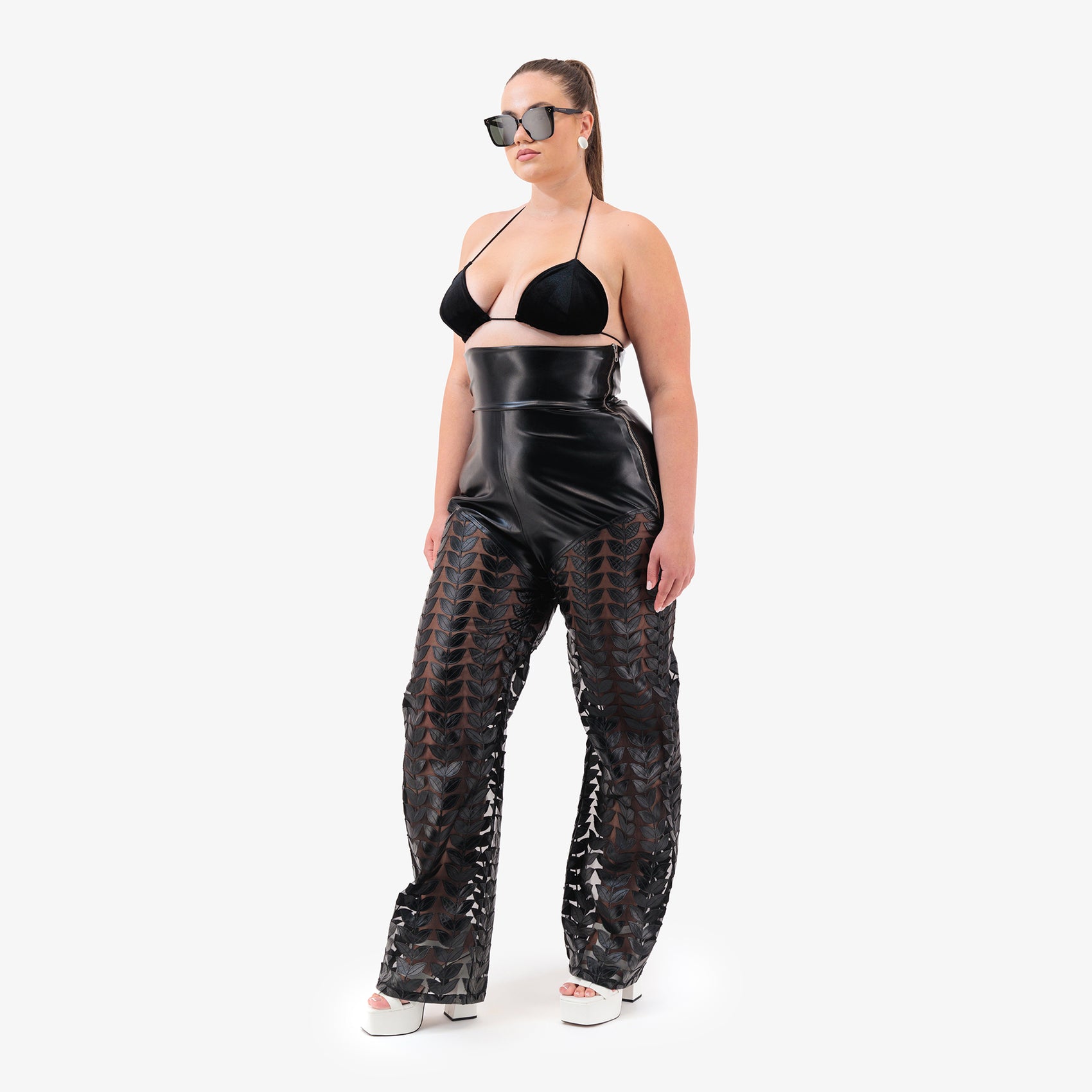 The Leather Leaf High Waist Pants