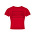 ÚCHÈ Logo Cotton Cropped T-shirt in Red