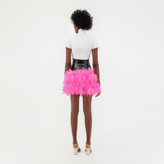 Mini feather skirt