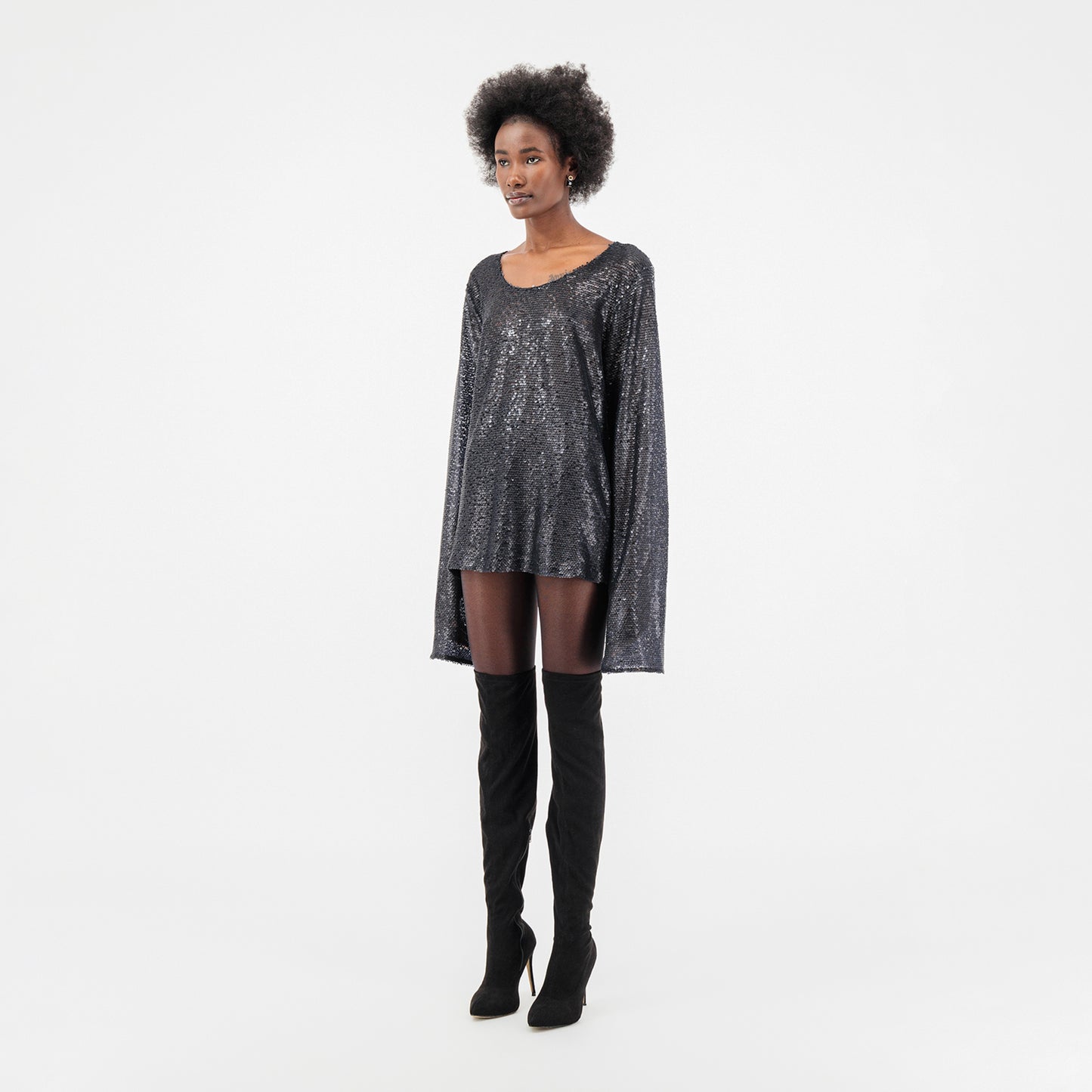 Chemise oversize à sequins