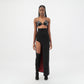 Black Maxi Touch of Red Skirt