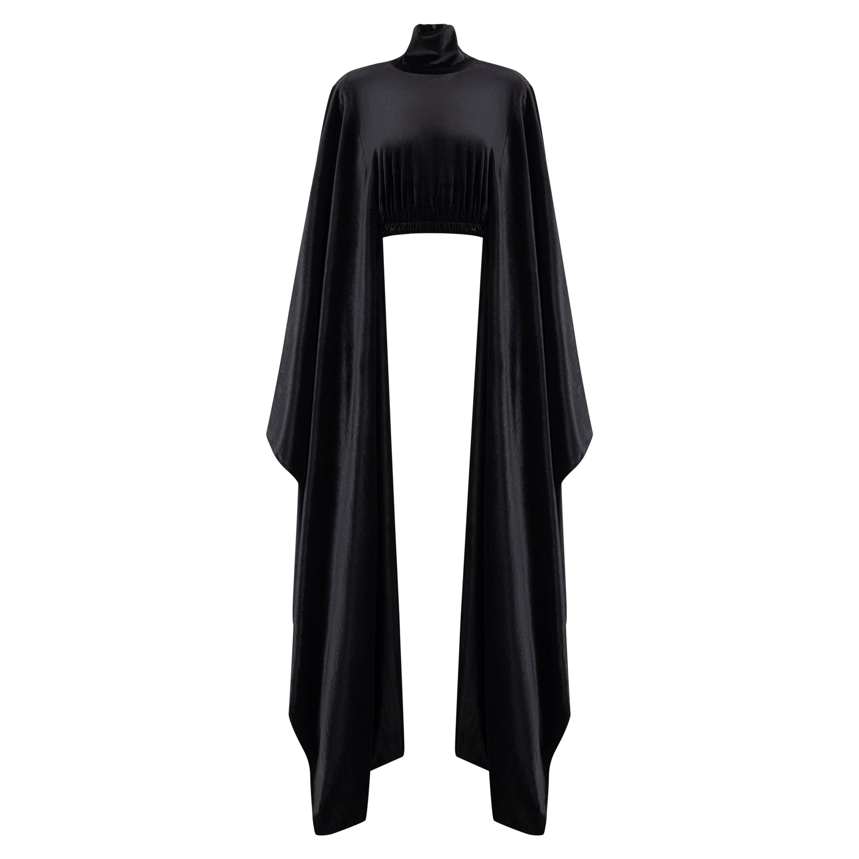 Velvet Agbada Sleeves Crop Top