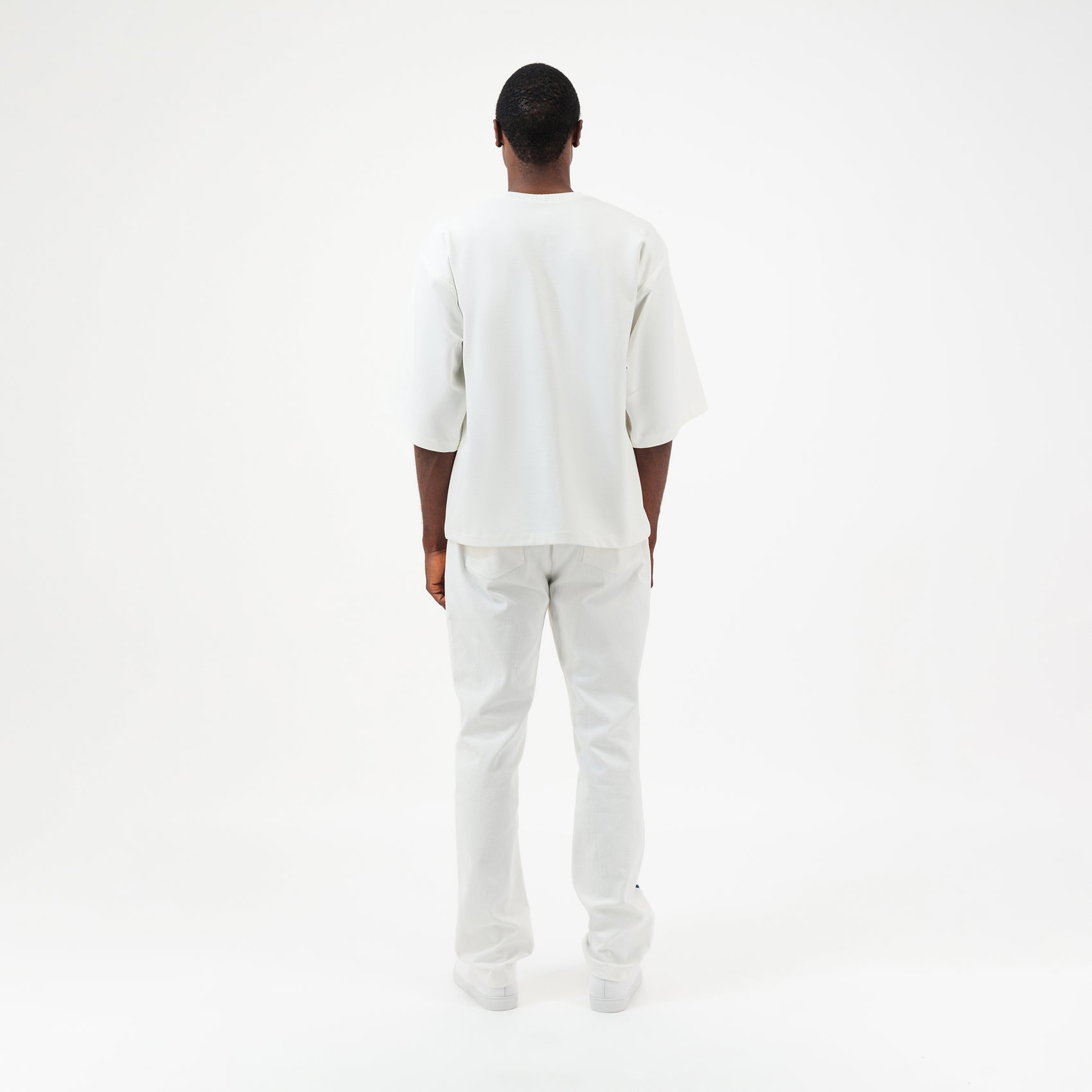 White Denim Heart Pants
