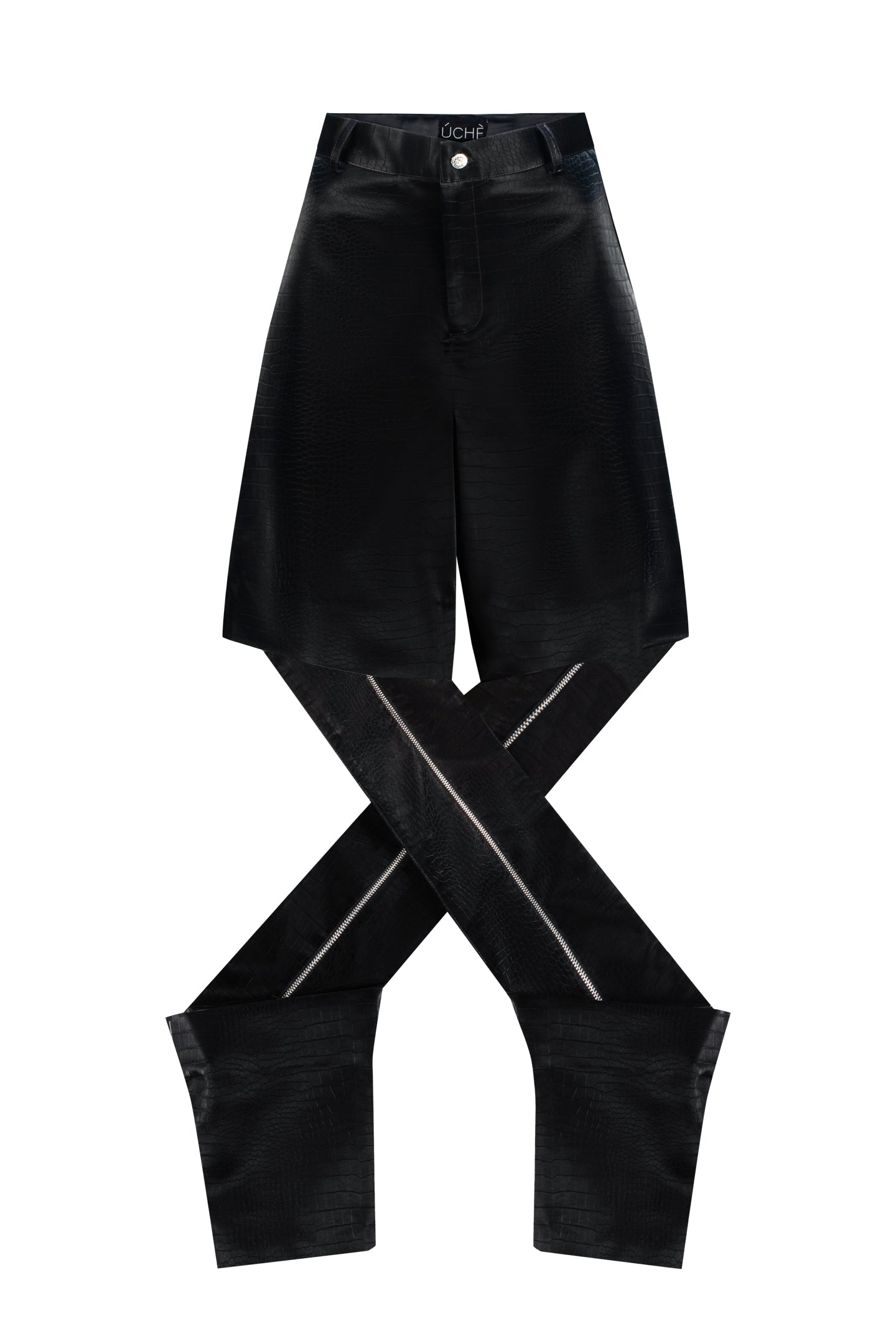 X Crocodile Print Pants