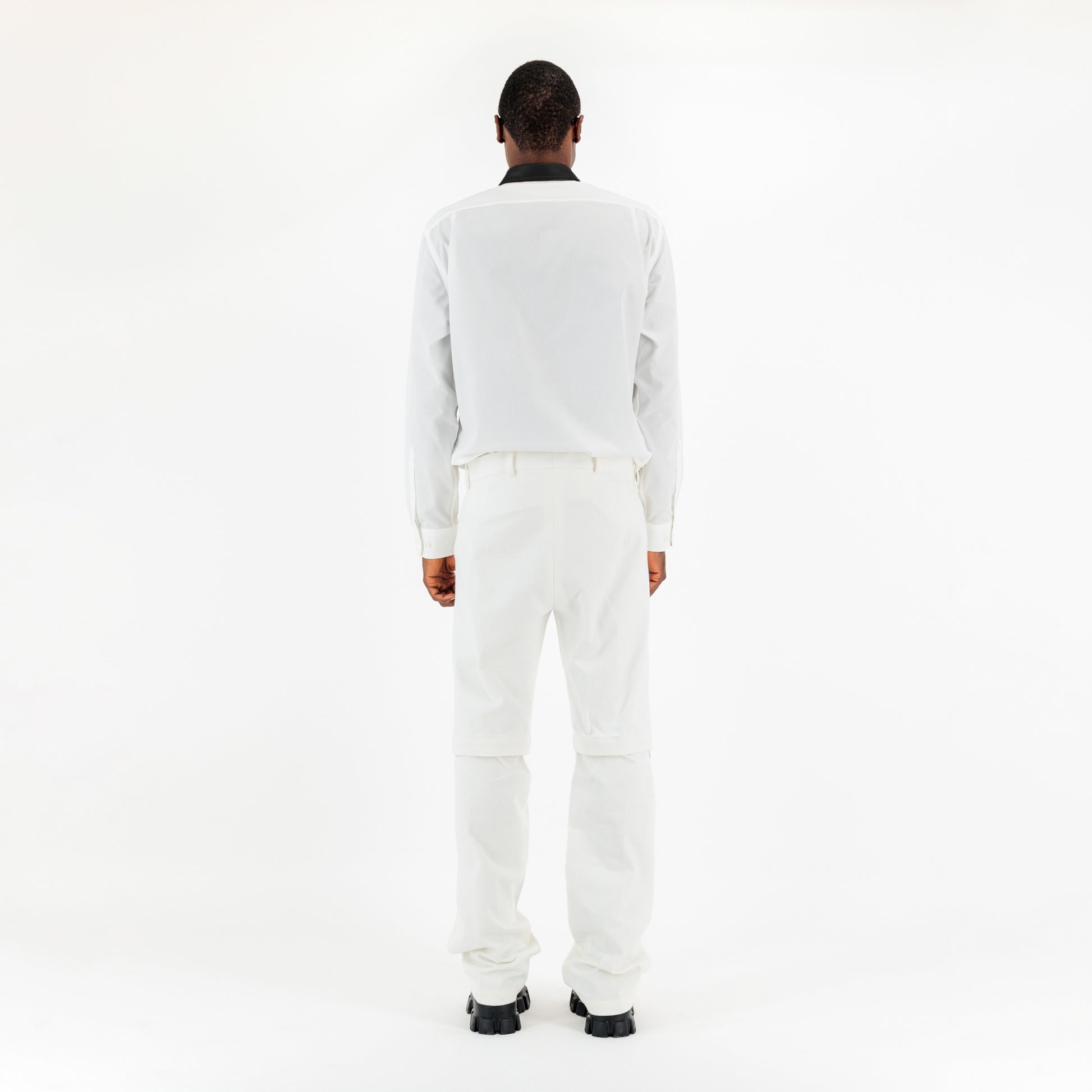 Black Collar White Shirt